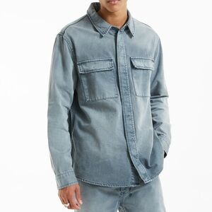 NEW Ksubi Faded Blue Shirt Jacket. XXL